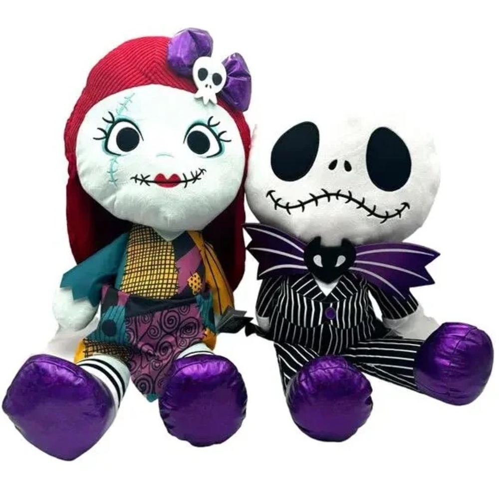 Disney JUMBO Nightmare Before Christmas Jack and Sally 32" Plush Toy Set of 2